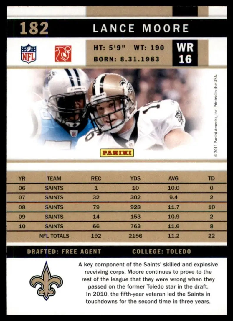 2011 Score - Lance Moore #182
