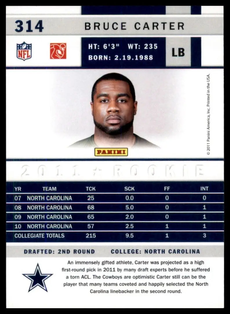 2011 Score - Rookie Bruce Carter #314 (RC)