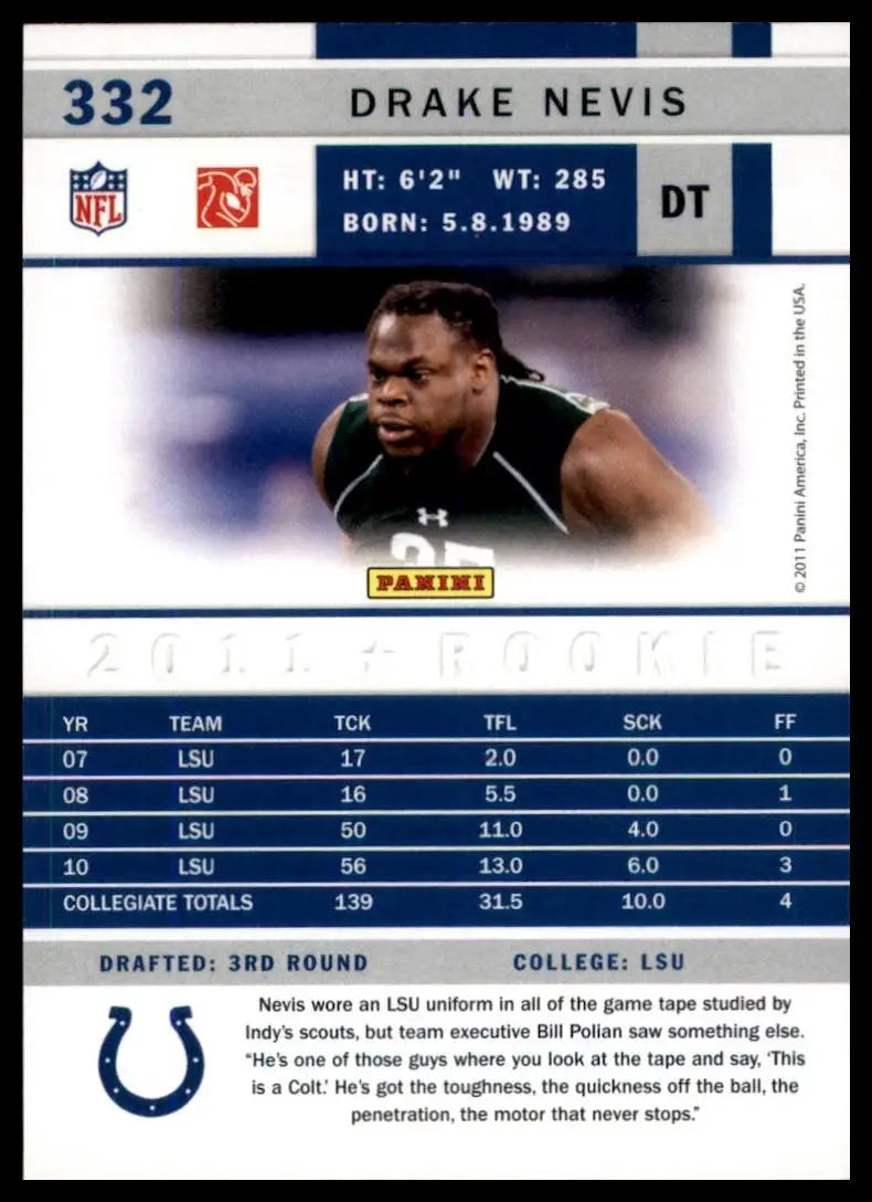 2011 Score - Rookie Drake Nevis #332 (RC)