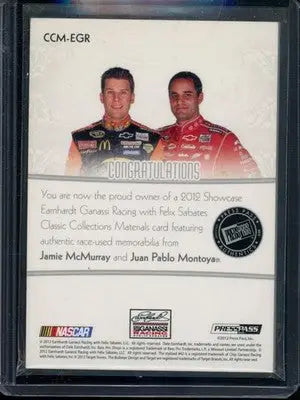 2012 Press Pass Showcase Classic Montoya McMurray #CCM-EGR 61/99 Sheet Metal - Racing Card Single