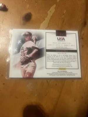 2012 USA Baseball 18u Dom Nunez Baseball Trading Card displayed in product name