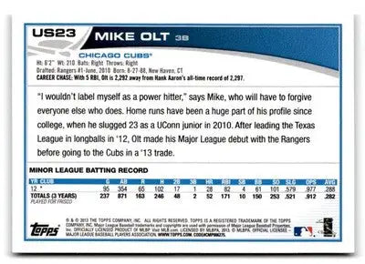 2013 Topps Update #US23 Mike Olt - Baseball Card Single