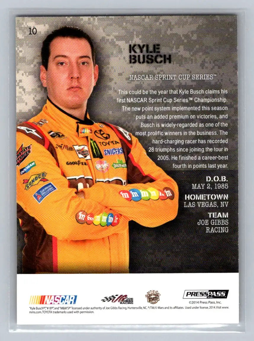2014 Press Pass American Thunder #10 Kyle Busch Joe Gibbs Racing - Racing Card Single