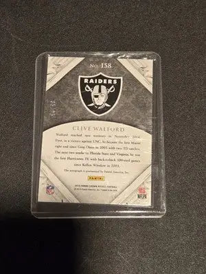 2015 Panini Crown Royale #158 Clive Walford Rookies Retail Team Name #/25 - Football Card Single