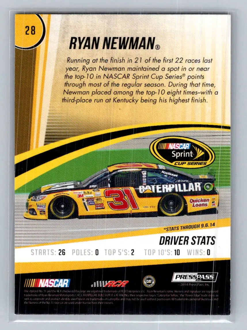 2015 Press Pass Cup Chase #28 Ryan Newman Richard Childress Racing - Racing Card Single