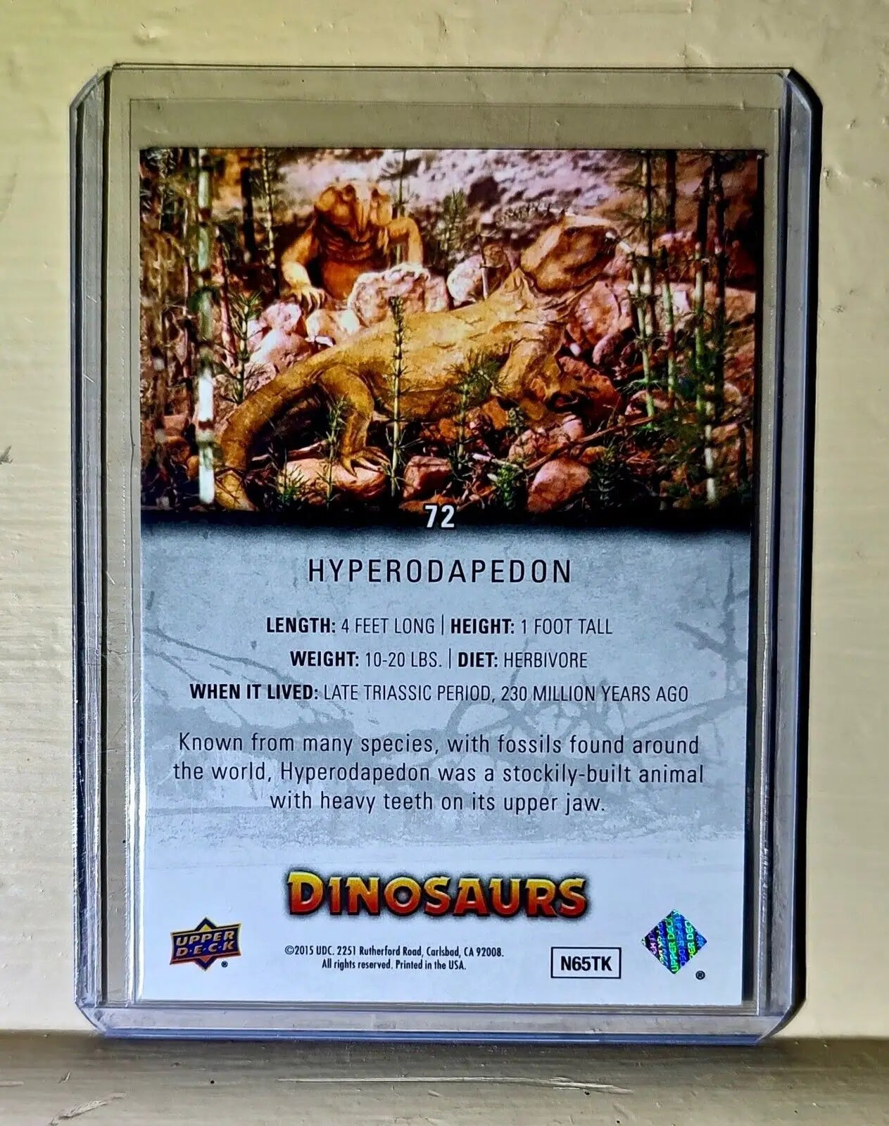 2015 Upper Deck Dinosaurs Hyperodapedon #72 Card - Non-Sports Card Single