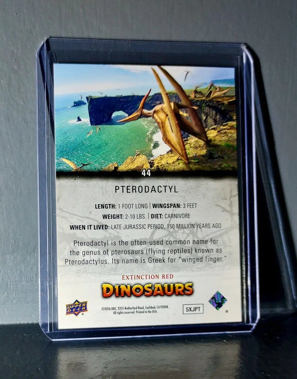 2015 Upper Deck Dinosaurs Pterodactyl Extinction Red Parallel #44 Card - Non-Sports Card Single