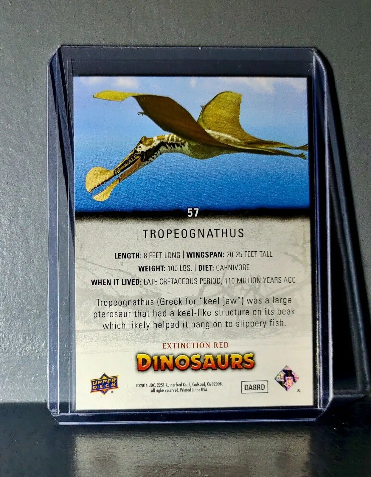 2015 Upper Deck Dinosaurs Tropeognathus Extinction Red Parallel #57 Card - Non-Sports Card Single