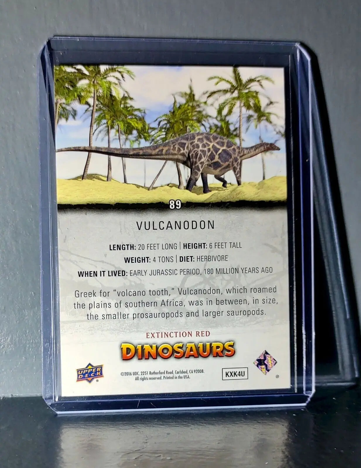 2015 Upper Deck Dinosaurs Vulcandon Extinction Red Parallel #89 Card - Non-Sports Card Single