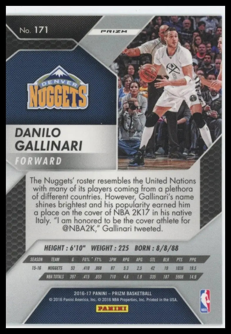 2016-17 Panini Prizm - Danilo Gallinari #171 Silver Prizm