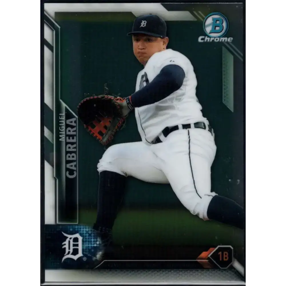 2016 Bowman Chrome Base Chrome Vending #33 Miguel Cabrera NM-MT Detroit Tigers Baseball Card - Baseball Card Single