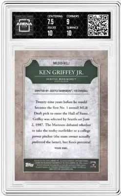 Graded Bowman Draft Ken Griffey Jr baseball card from MLB Draft History Arena Club