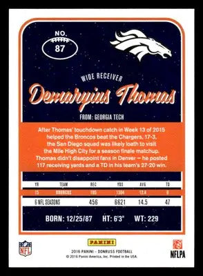 2016 Donruss #87 Demaryius Thomas - Football Card Single