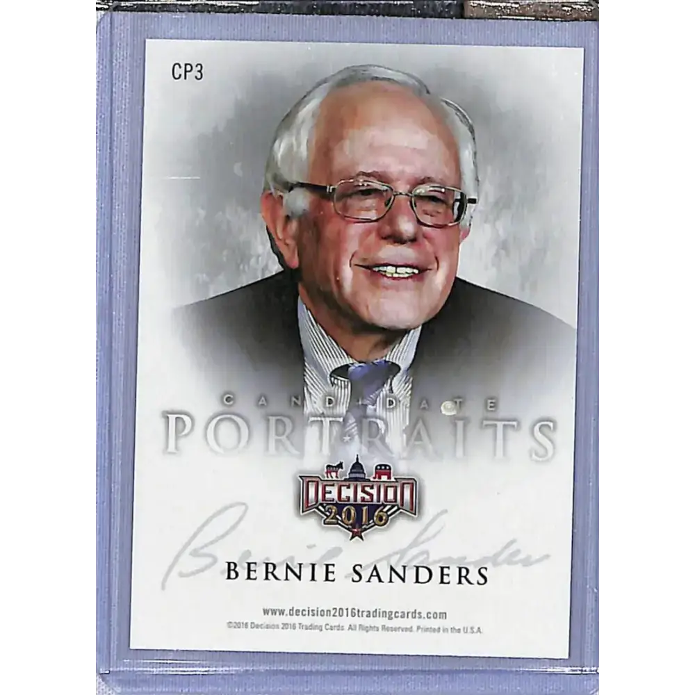 2016 Leaf Decision 2016 Candidate Profiles #CP3 Bernie Sanders NM-MT Political Trading Card - Non-Sports Card Single