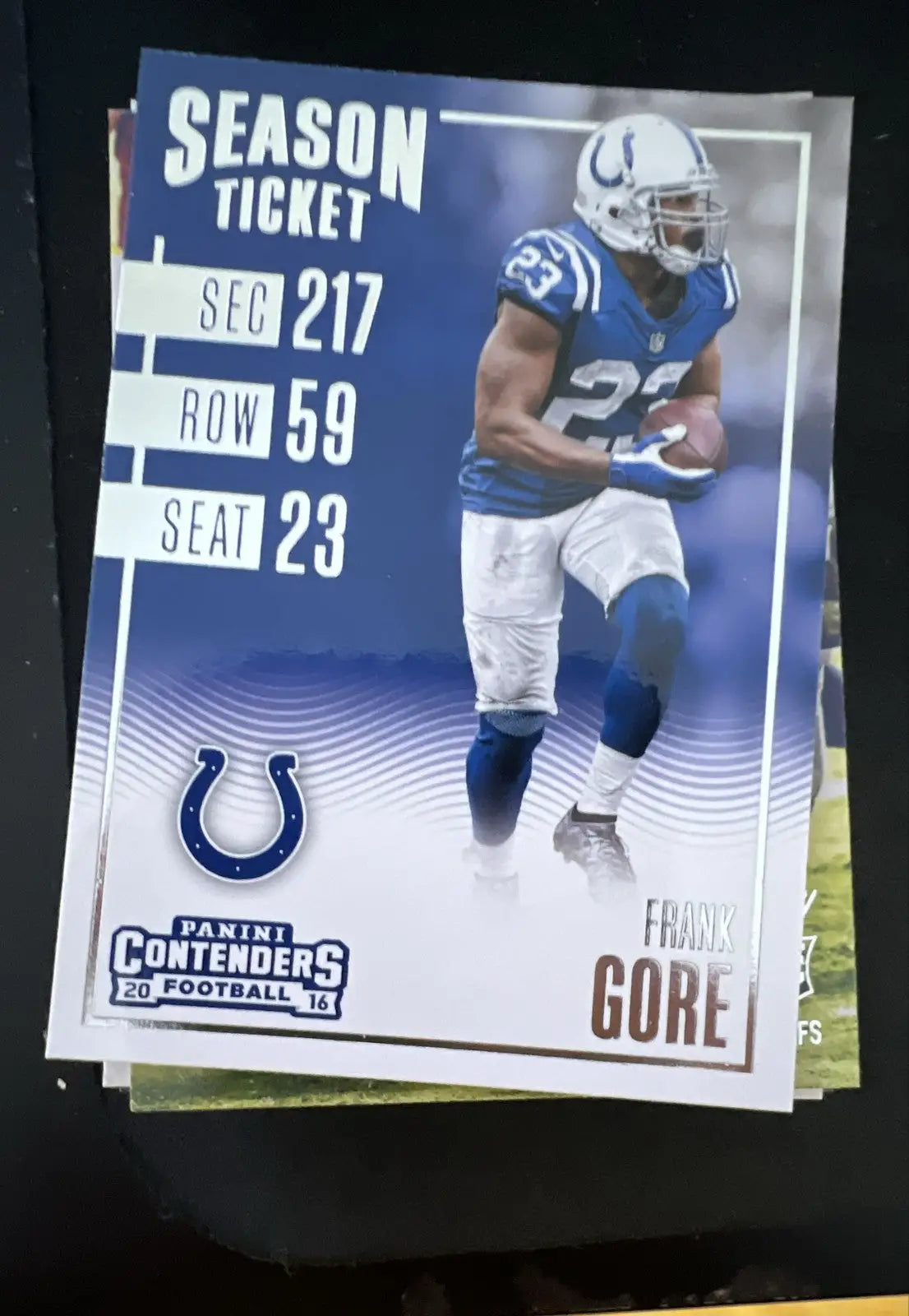2016 Panini Contenders - Season Ticket Frank Gore #93 - Football Card Single