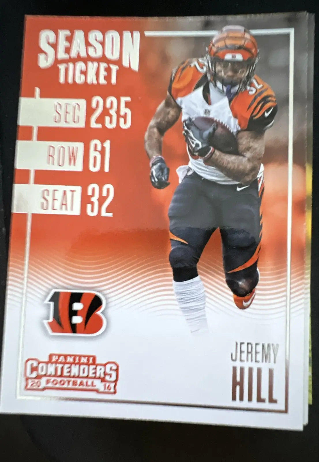 2016 Panini Contenders - Season Ticket Jeremy Hill #81 - Football Card Single