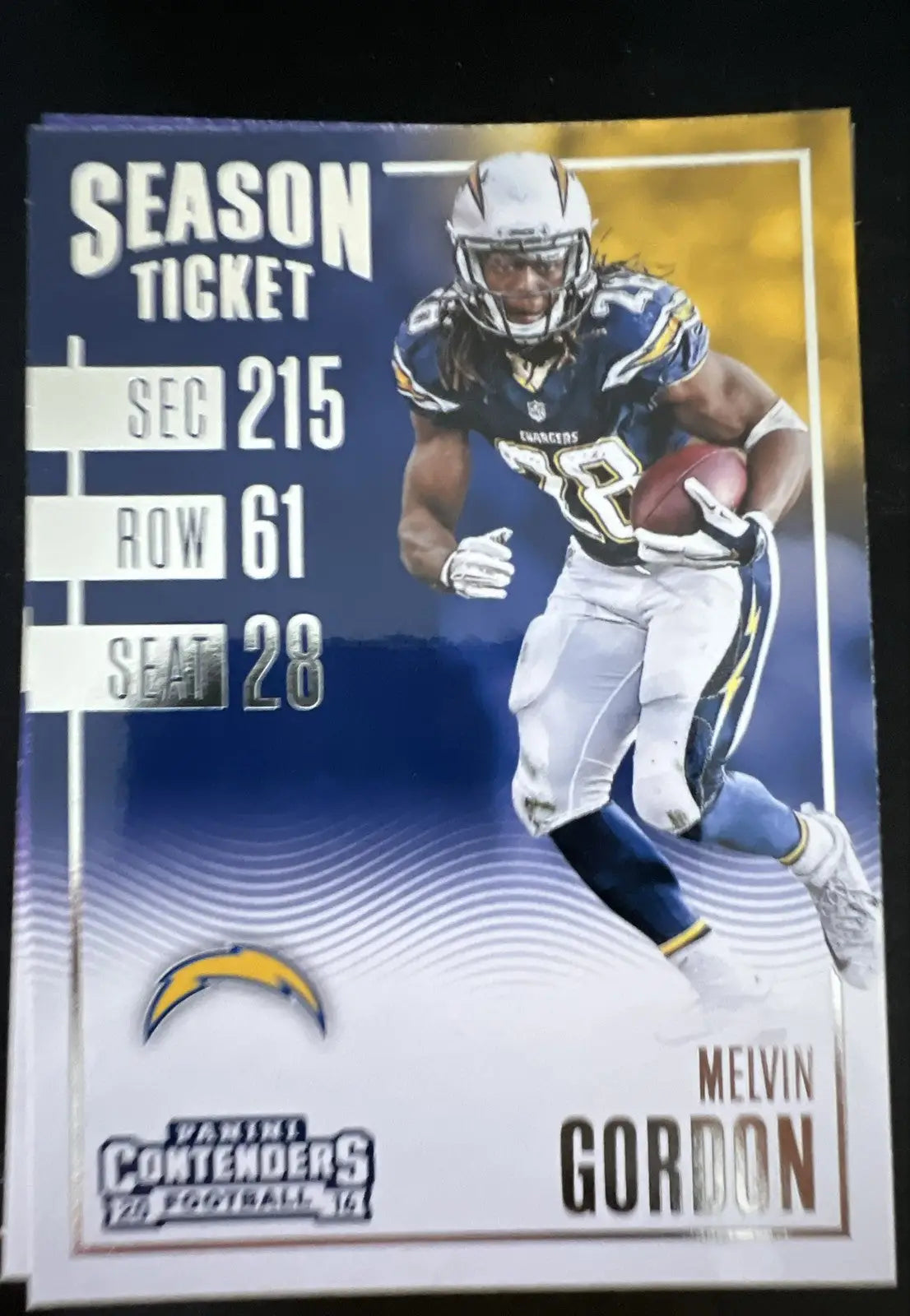 2016 Panini Contenders - Season Ticket Melvin Gordon #75 - Football Card Single