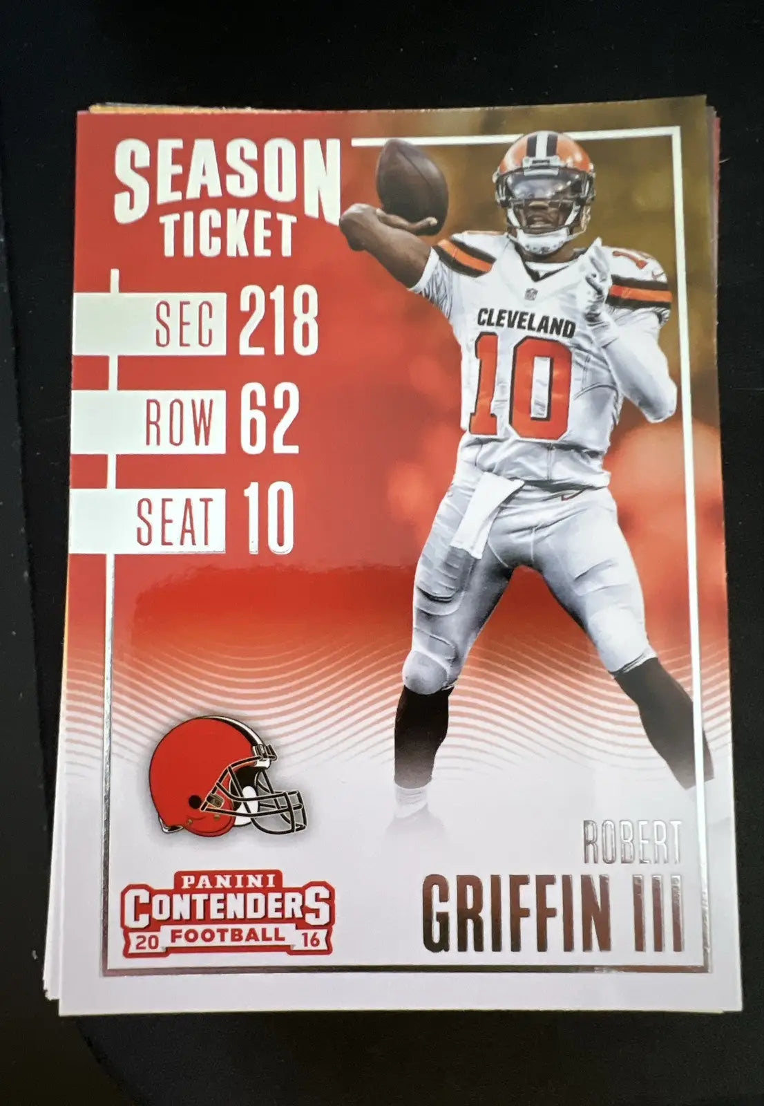 2016 Panini Contenders - Season Ticket Robert Griffin III #83 - Football Card Single