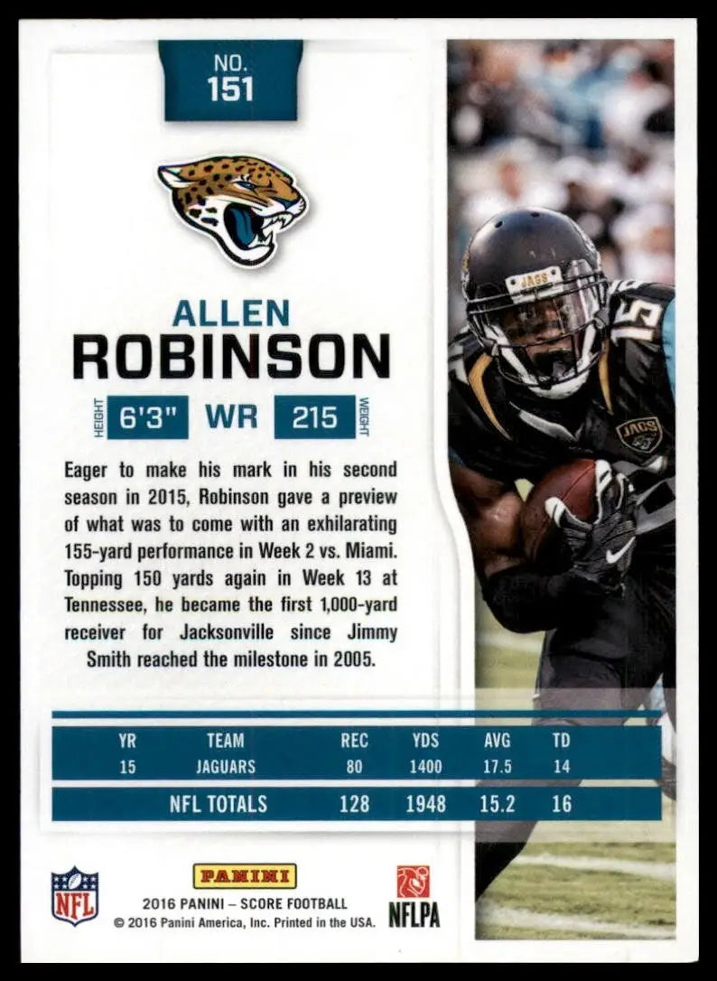 2016 Score Allen Robinson #151 Jacksonville Jaguars Football Card NFL Sports - Football Card Single