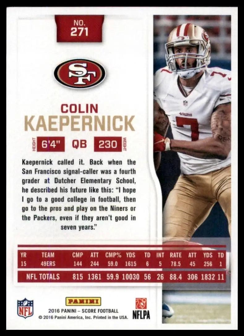 2016 Score - Colin Kaepernick #271