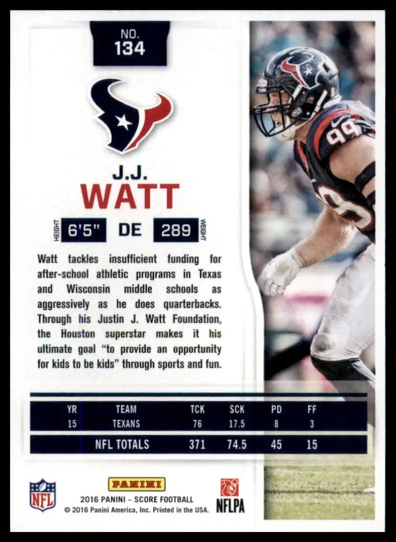 2016 Score - J.J. Watt #134