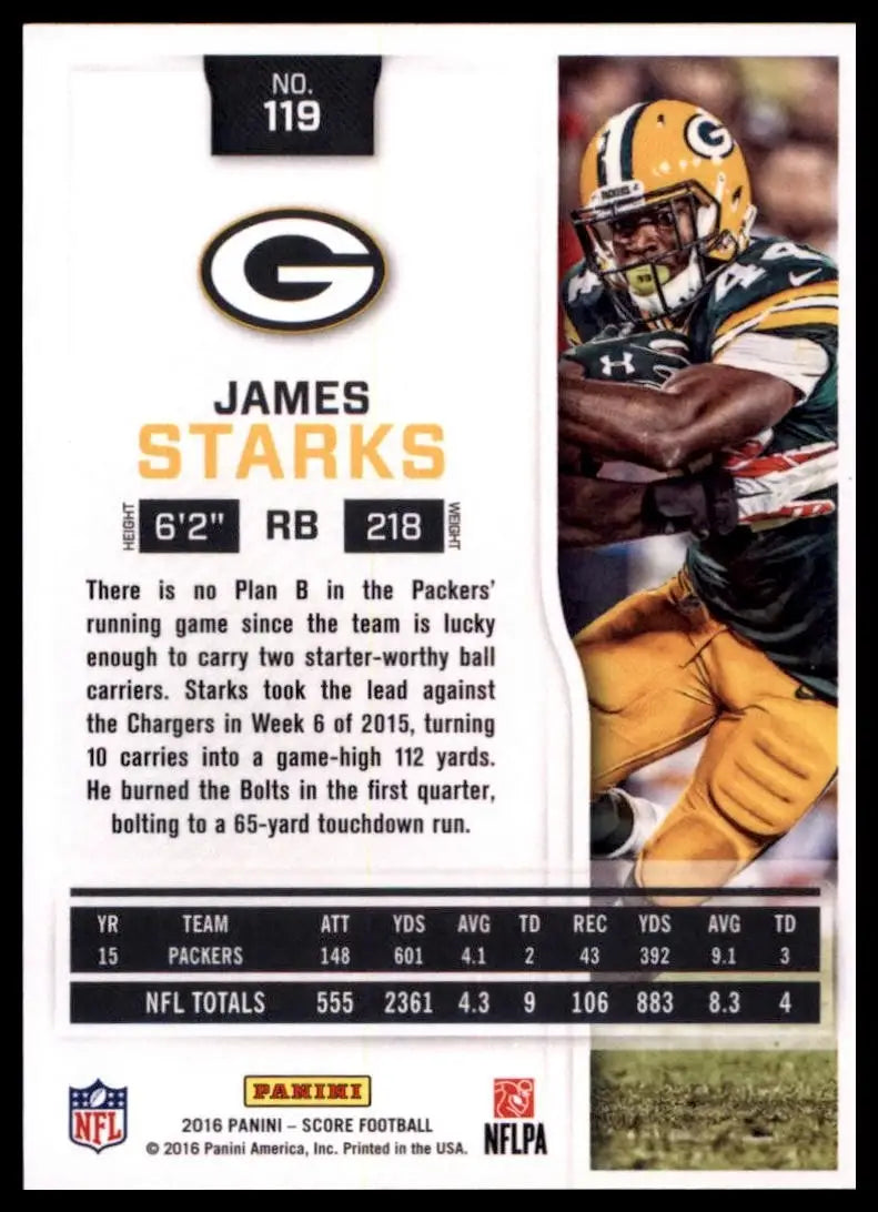 2016 Score - James Starks #119 - Football Card Single