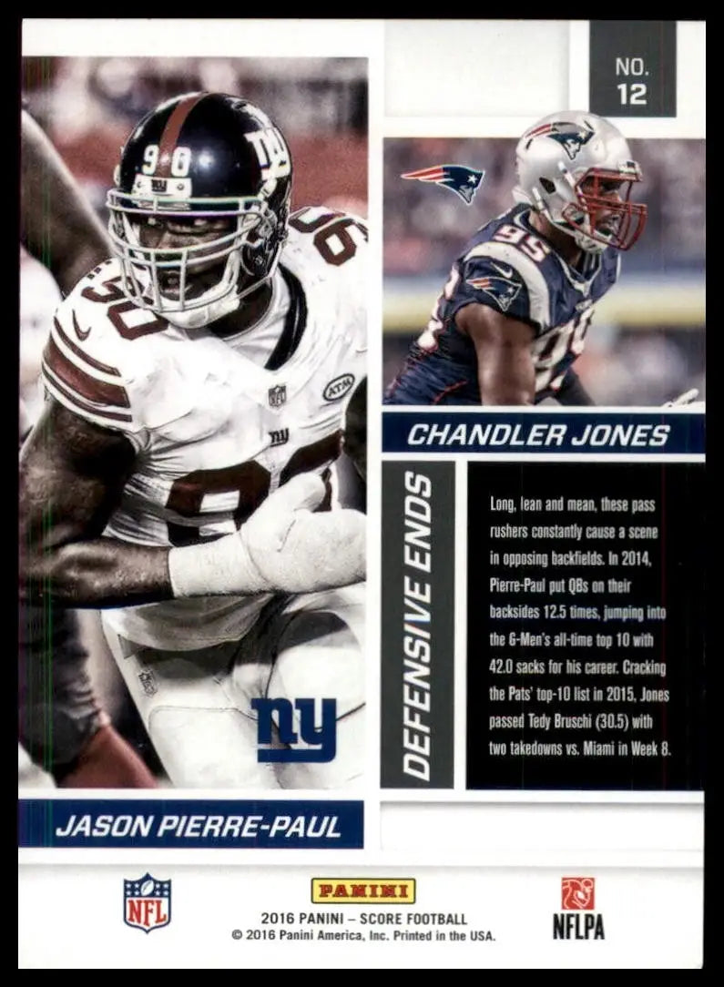 2016 Score Reflections Gold Chandler Jones Jason Pierre Paul #12 Football Card - Football Card Single