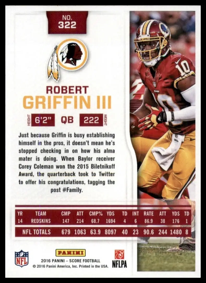 2016 Score - Robert Griffin III #322