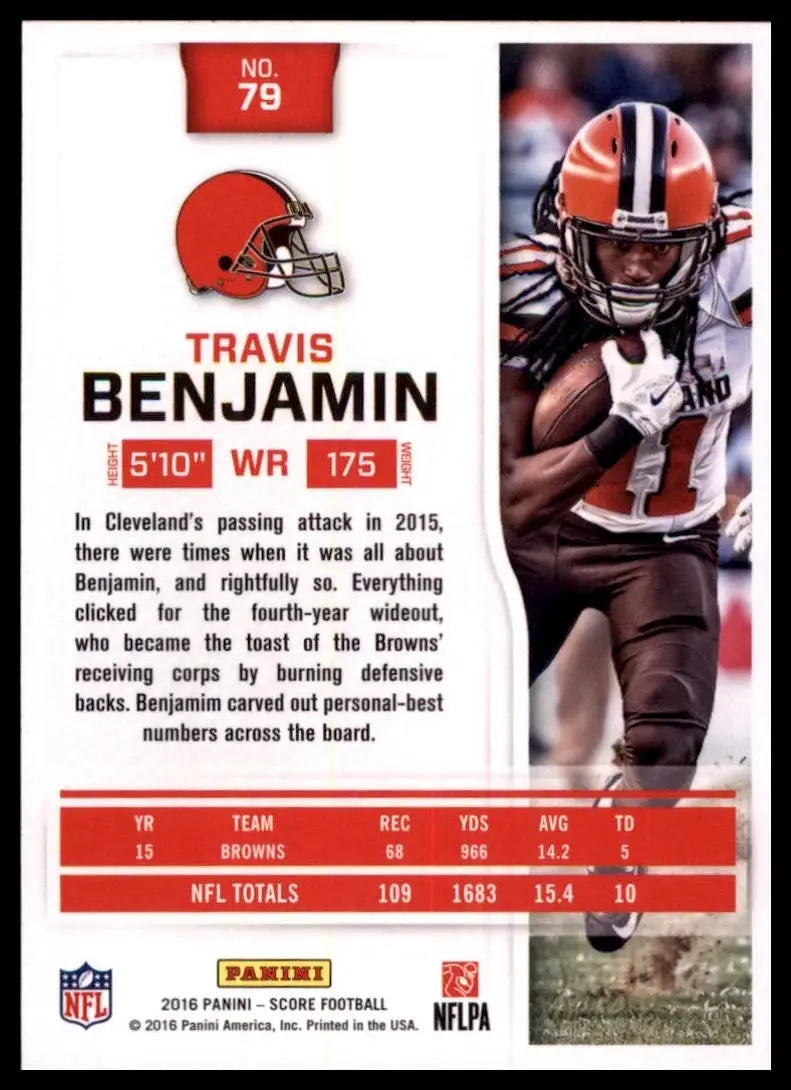 2016 Score - Travis Benjamin #79 - Football Card Single