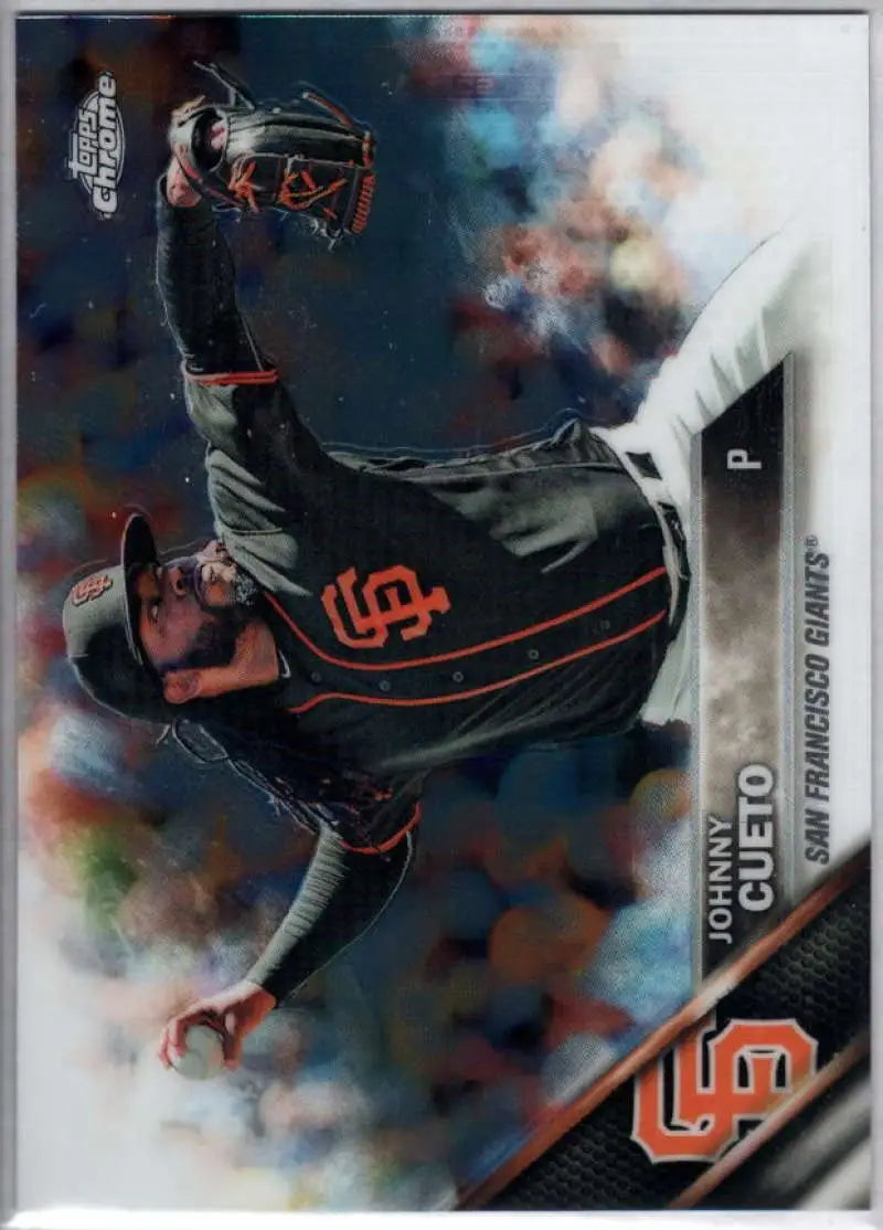 2016 Topps Chrome #147 Johnny Cueto NM-MT San Francisco Giants Baseball Card - Baseball Card Single