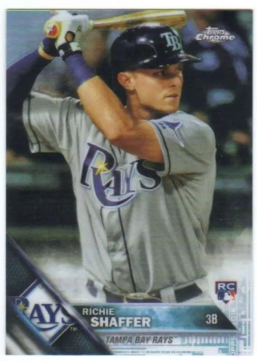 2016 Topps Chrome #29 Richie Shaffer NM-MT RC Rookie Tampa Bay Rays Baseball Card - Baseball Card Single