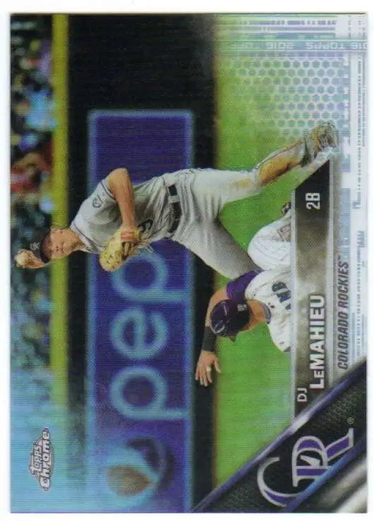 2016 Topps Chrome #37 DJ LeMahieu EX Excellent Colorado Rockies Baseball Card - Baseball Card Single
