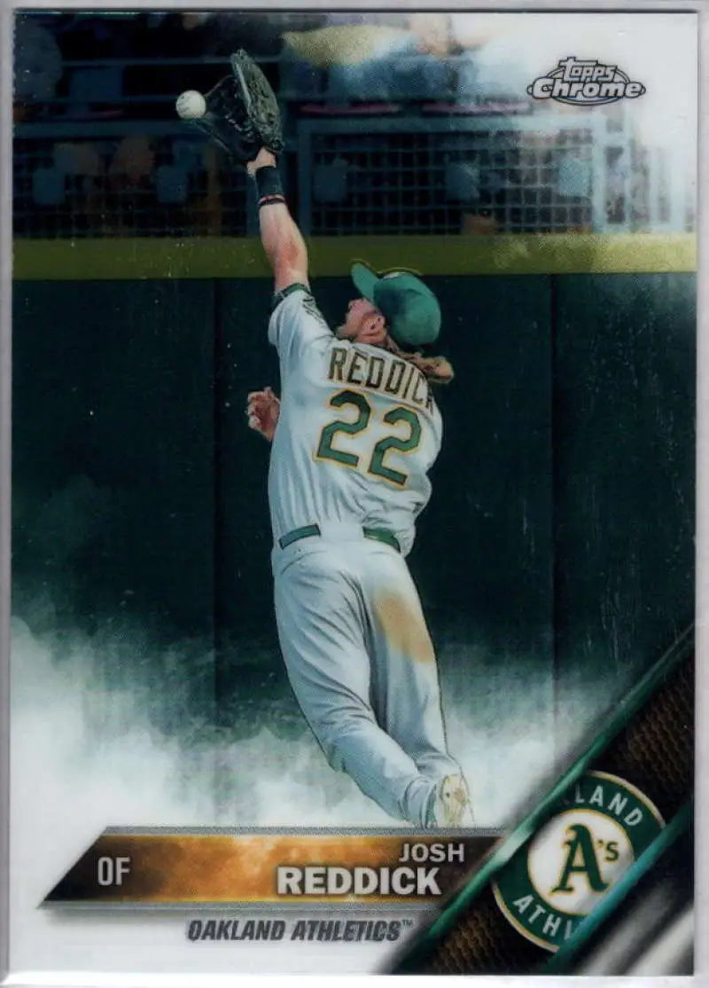 2016 Topps Chrome #90 Josh Reddick EX Excellent Oakland Athletics Baseball Card - Baseball Card Single