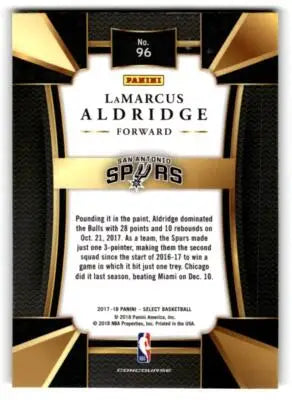 2017-18 Panini Select #96 LaMarcus Aldridge - Basketball Card Single