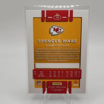 2017 Donruss Press Proof Blue Spencer Ware #124 - Football Card Single