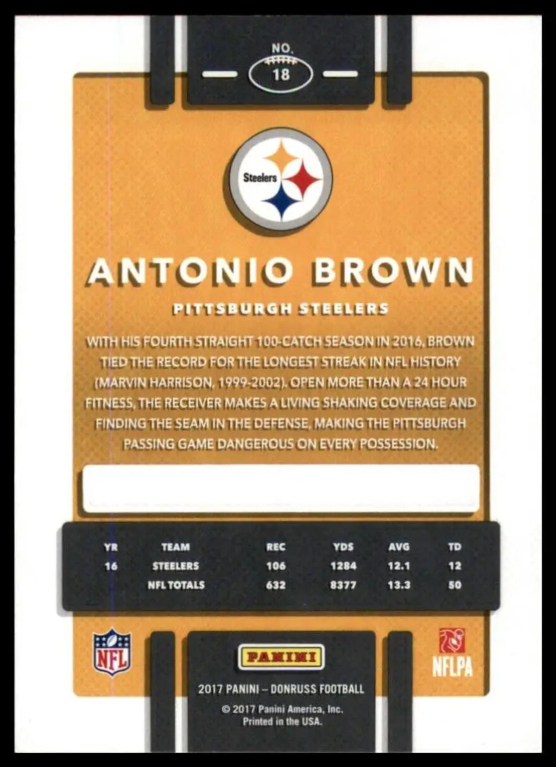 2017 Panini Donruss - Antonio Brown #18