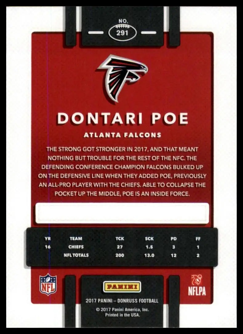 2017 Panini Donruss - Dontari Poe #291