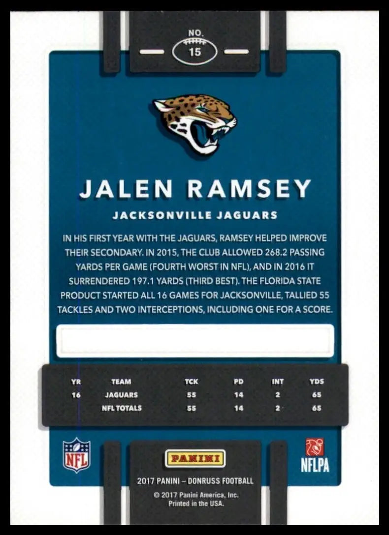 2017 Panini Donruss - Jalen Ramsey #15