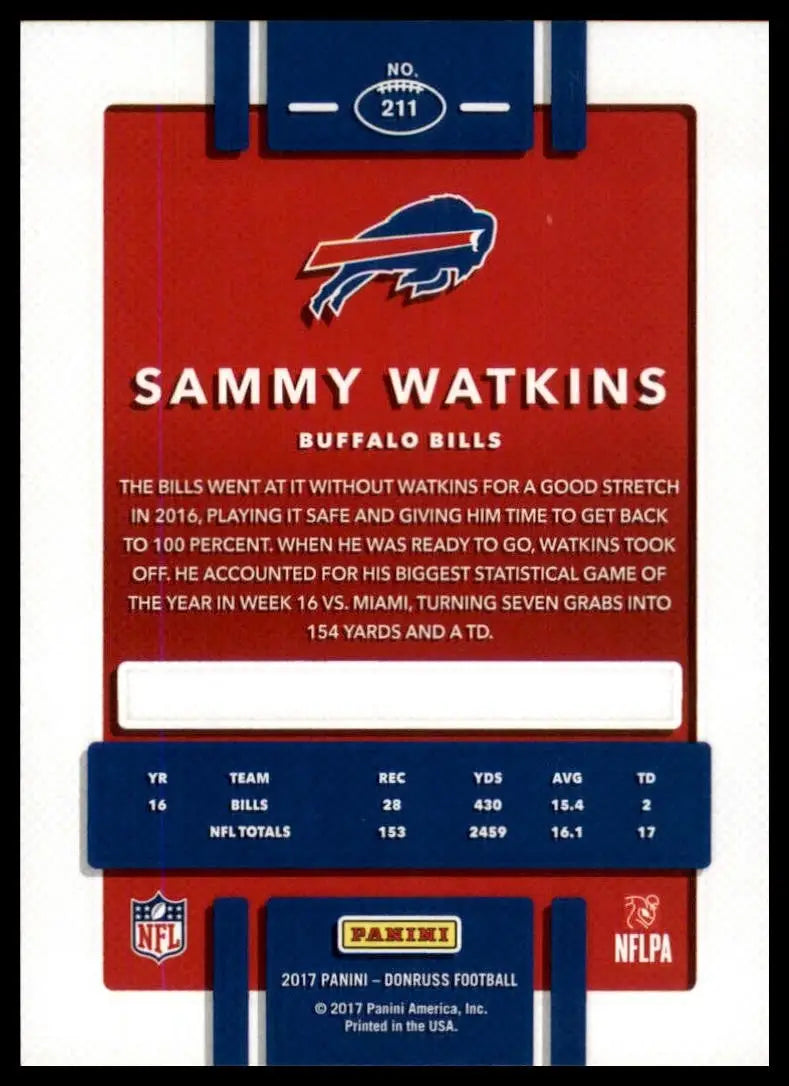2017 Panini Donruss - Sammy Watkins #211