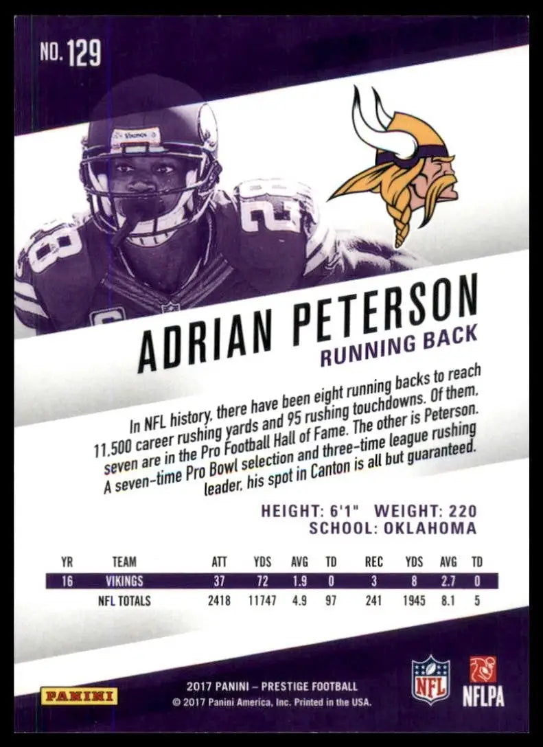 2017 Panini Prestige - Adrian Peterson #129