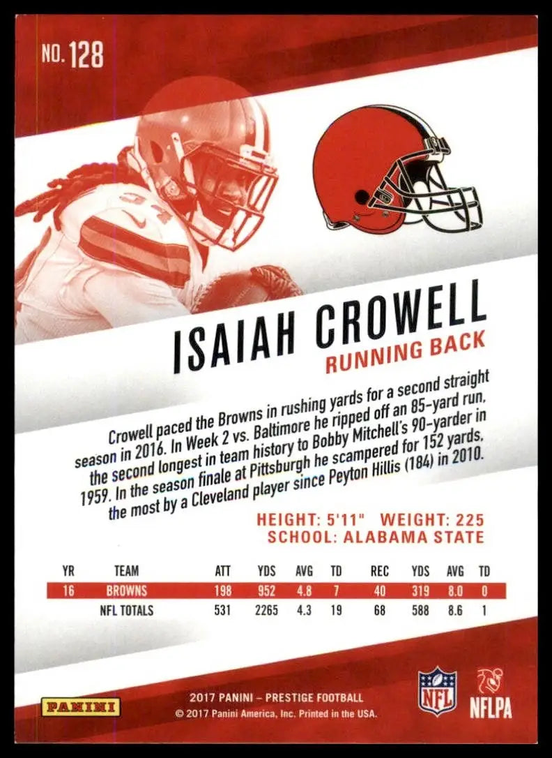 2017 Panini Prestige - Isaiah Crowell #128