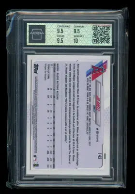 2017 Topps Chrome Jo Adell #142 RC Baseball Arena Club 10 - Baseball Card Single