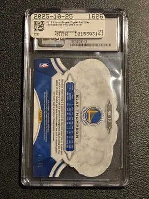 2018-19 Panini Crown Royale #70 Klay Thompson Crystal Red CSG 9 #/49 - Basketball Card Single