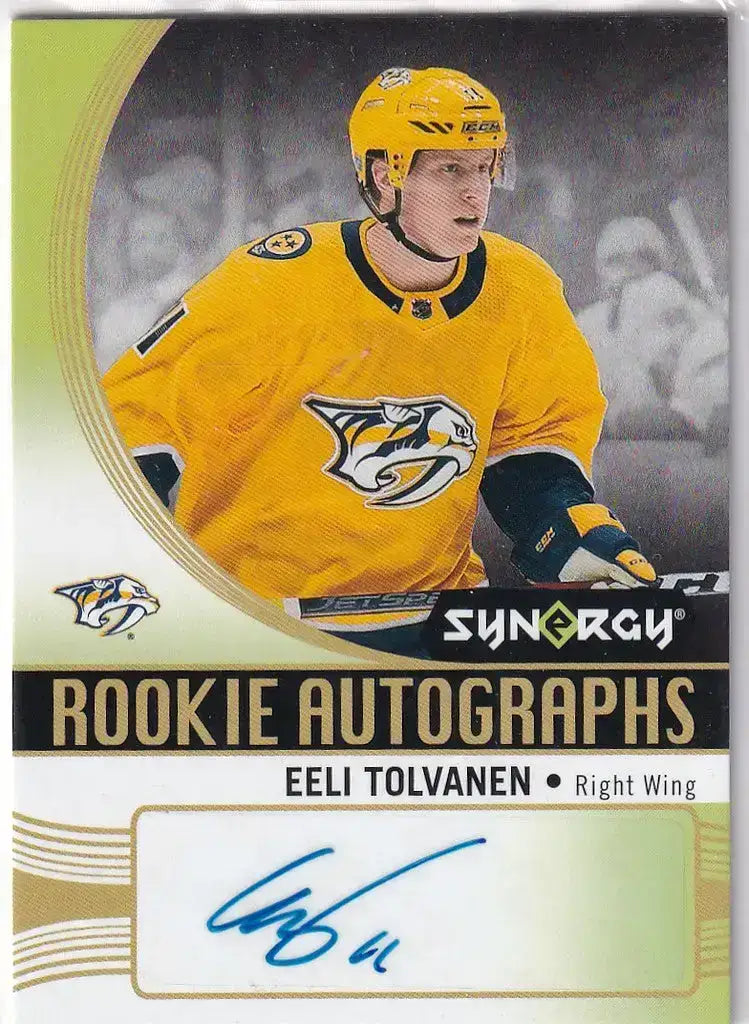 2018-19 Synergy Auto Eeli Tolvanen Nashville Predators - Hockey Card Single
