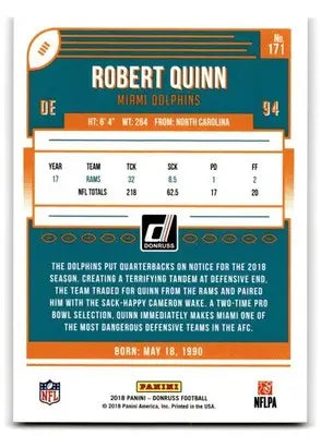 2018 Donruss #171 Robert Quinn - Football Card Single