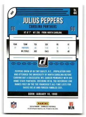 2018 Donruss #44 Julius Peppers - Football Card Single