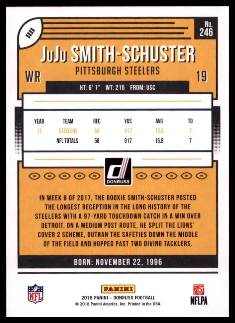 2018 Panini Donruss - JuJu Smith-Schuster #246 - Football Card Single