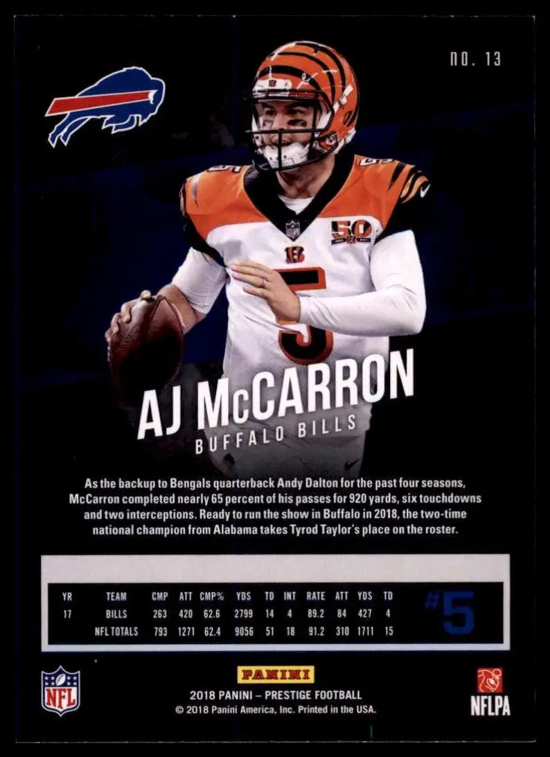 2018 Panini Prestige - A.J. McCarron #13 - Football Card Single