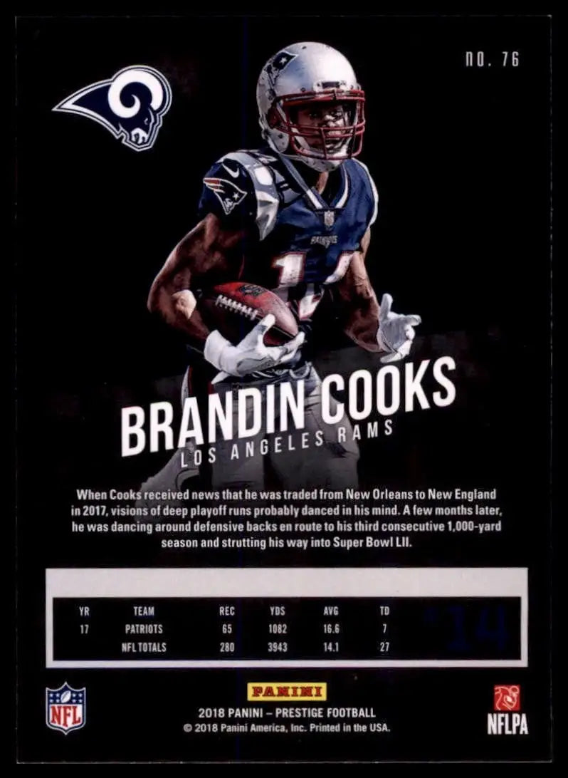 2018 Panini Prestige - Brandin Cooks #76 - Football Card Single