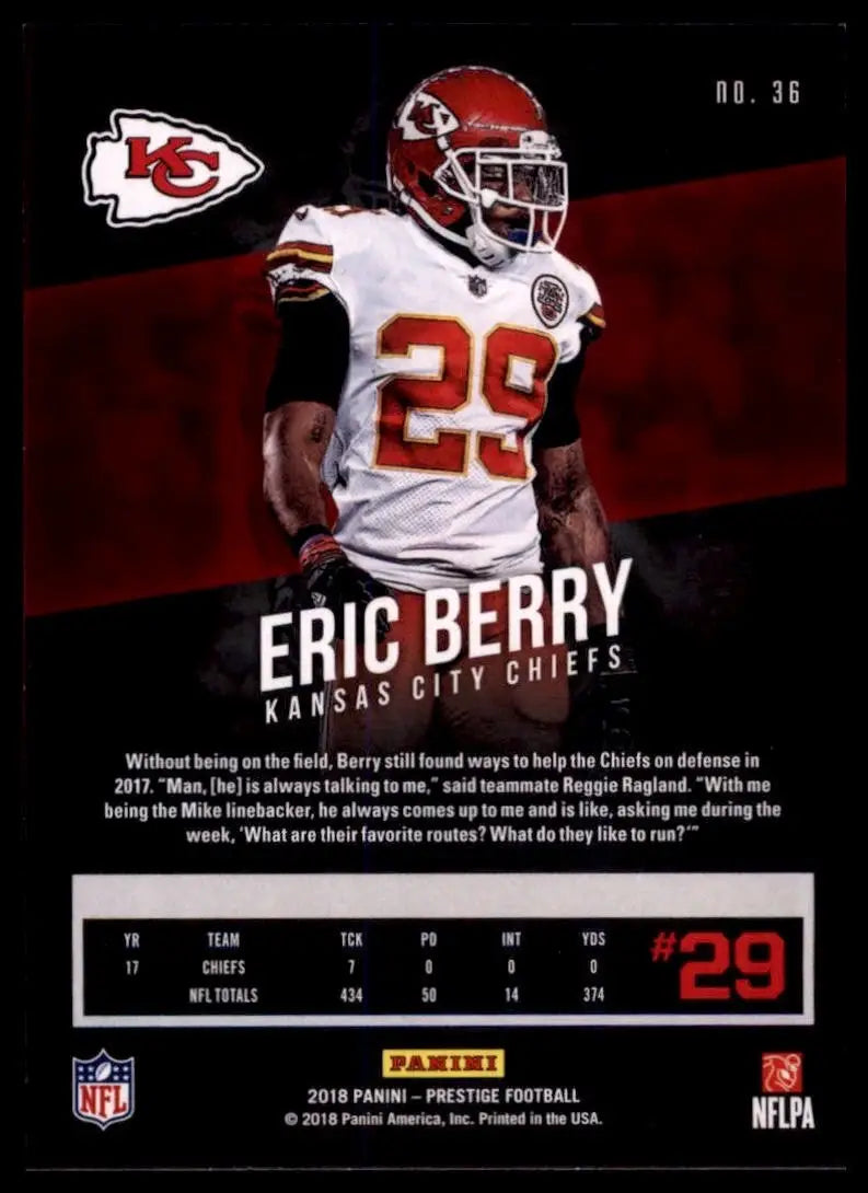 2018 Panini Prestige - Eric Berry #36 - Football Card Single